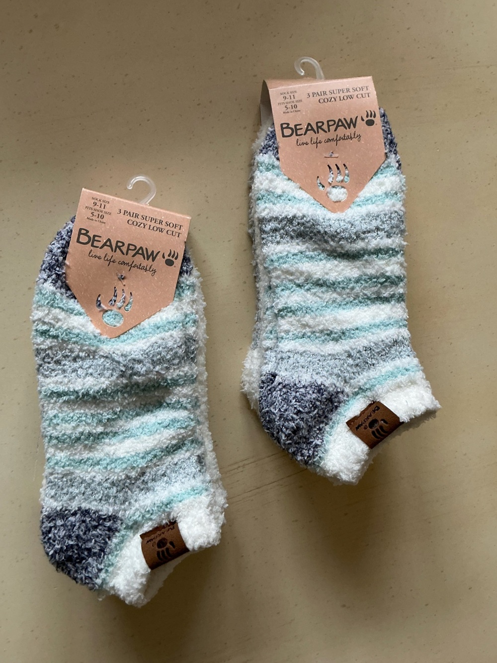 NWT Women’s 3-Pair Pack Bear Paw Cozy Soft Low Cut Socks 🧦
